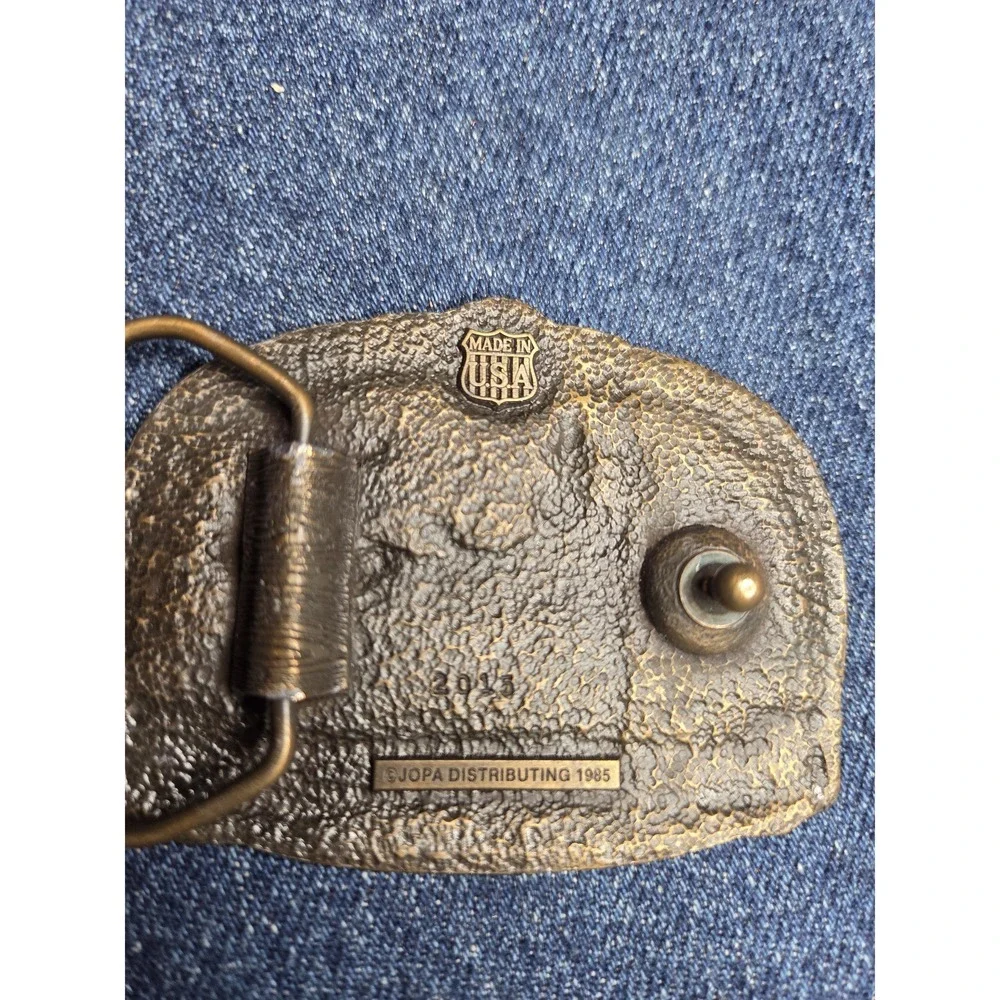 USS Arizona Commemorative Brass Battleship Belt Buckle - RARE